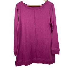 D & Co Active Womens Pink Long Sleeve Pullover Sweater Size Small